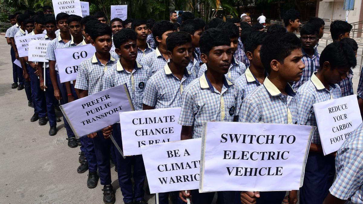 Zero Emission Day school students take out awareness rally in